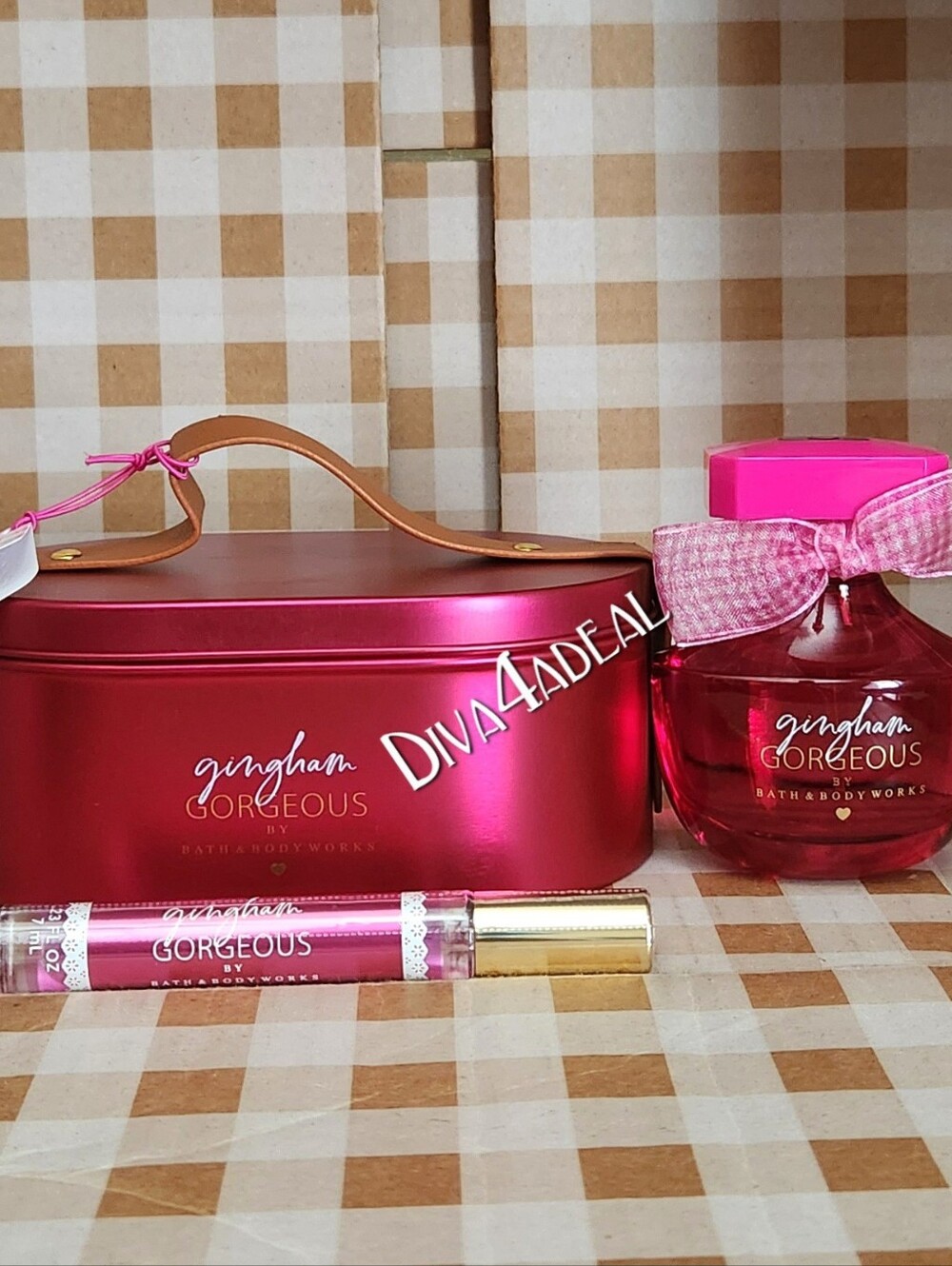 Bath & Body Works GINGHAM GORGEOUS 3.4 FL OZ EDP + 5PC Collection Set Bundle - Picture 2 of 7